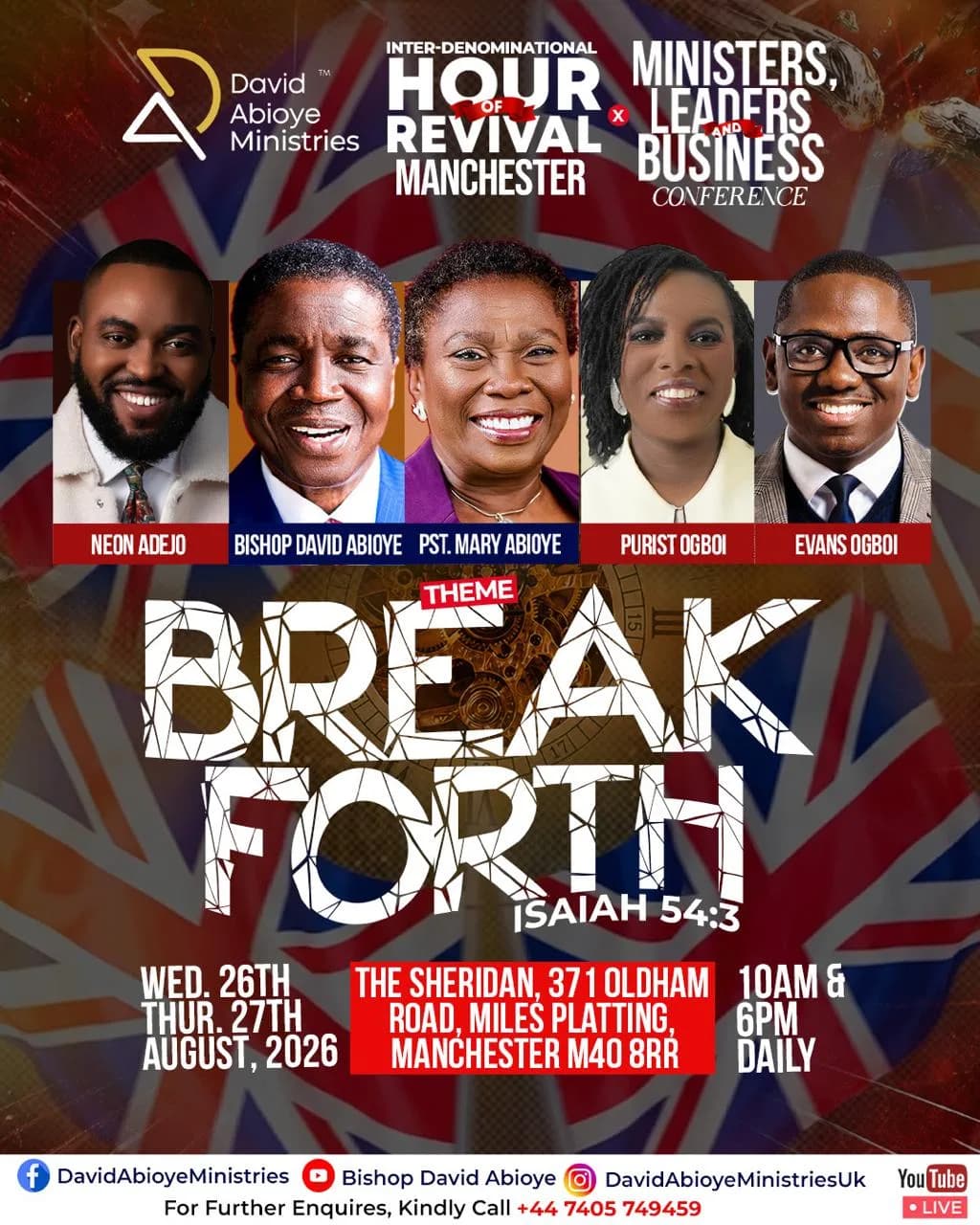 Hour of Revival Manchester — Break Forth, August 26–27, 2026